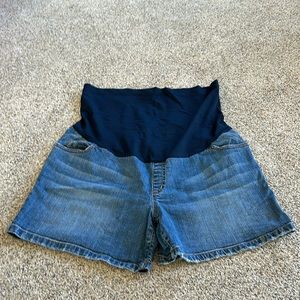 Maternity Full Panel Denim Shorts
